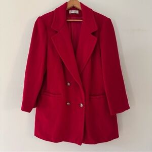 Vintage Forecaster of Boston Red Wool Peacoat Women’s Sz 11/12 Timeless Elegance